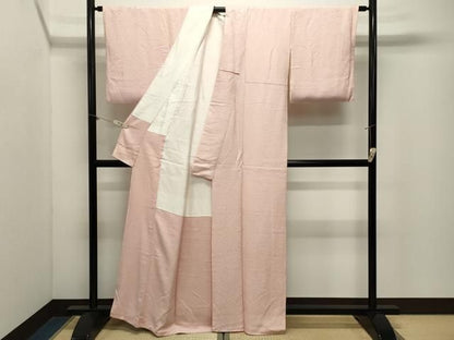 平和屋着物●上質な色無地　舞花地紋　虹色　正絹　逸品　CABM5343gh
