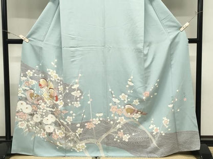 平和屋着物●京友禅作家　山科春宣　色留袖　鴛鴦花文　金彩　正絹　逸品　CABM5348gh