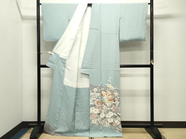 平和屋着物●京友禅作家　山科春宣　色留袖　鴛鴦花文　金彩　正絹　逸品　CABM5348gh