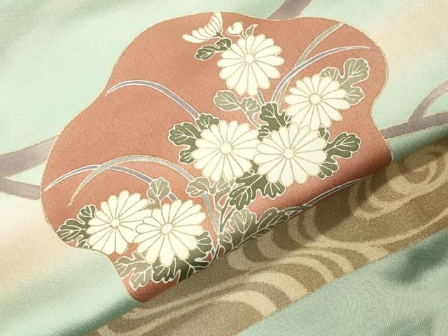 平和屋着物●豪華色留袖　駒刺繍　流水枝花文　暈し染め　金彩　正絹　逸品　未使用　CABM5352gh