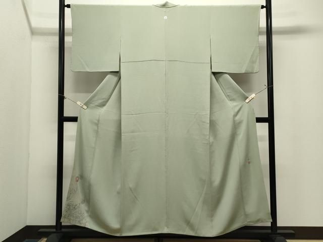 平和屋着物●松尾光琳　色留袖　刺繍　仕覆文　銀彩　鬼しぼ縮緬　正絹　逸品　CABM5358gh
