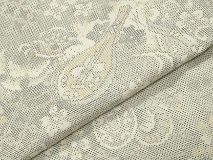平和屋着物●本場大島紬　白大島　9マルキ　琵琶花文　正絹　逸品　CABM5359gh