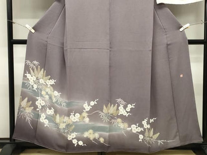 平和屋着物●豪華色留袖　作家物　伊と幸　松竹梅文　暈し染め　金彩　鬼しぼ縮緬　健勝苑扱い　反端付き　正絹　逸品　CABM5369gh