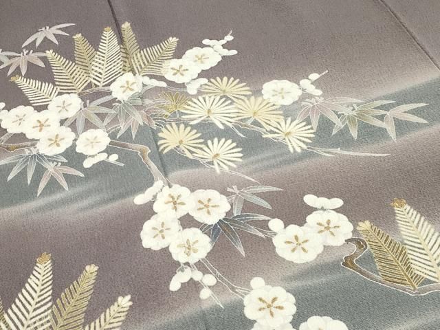 平和屋着物●豪華色留袖　作家物　伊と幸　松竹梅文　暈し染め　金彩　鬼しぼ縮緬　健勝苑扱い　反端付き　正絹　逸品　CABM5369gh
