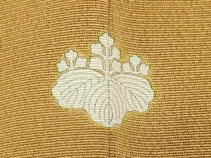 平和屋着物●豪華色留袖　駒刺繍　扇面花文　金彩　正絹　逸品　CABM5377gh