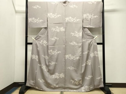 平和屋着物●上質な小紋　更紗花唐草文　正絹　逸品　CABM5378gh