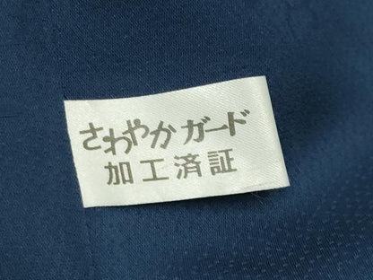 平和屋着物●上質な色無地　鳳凰花唐草地紋　留紺色　正絹　逸品　未使用　CABM5380gh