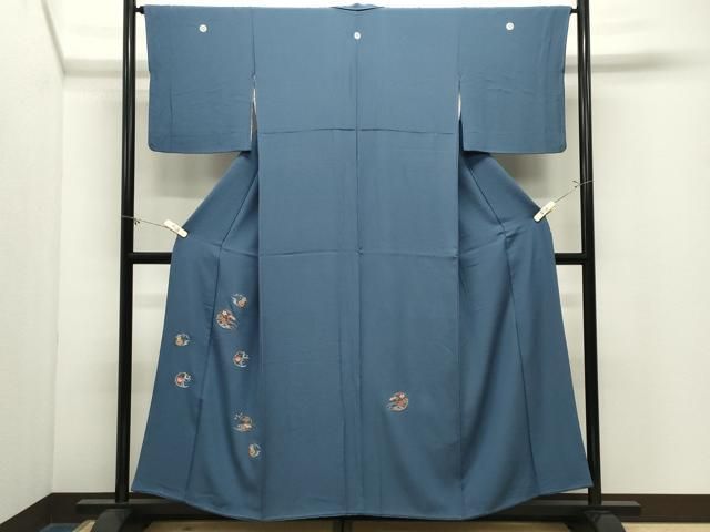 平和屋着物●豪華色留袖　刺繍　花丸文　金糸　正絹　逸品　CABM5391gh