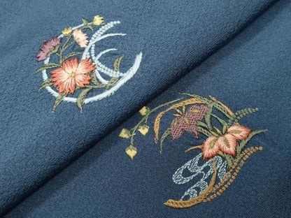平和屋着物●豪華色留袖　刺繍　花丸文　金糸　正絹　逸品　CABM5391gh
