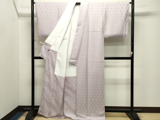 平和屋着物●上質な色無地　花丸地紋　枯野色　正絹　逸品　未使用　CABM5394gh