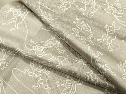 平和屋着物●長襦袢　無双仕立て　鳥獣戯画　正絹　逸品　CABM5401gh