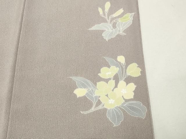 平和屋着物●訪問着　駒刺繍　更紗花唐草文　金彩　鈴乃屋扱い　反端付き　正絹　逸品　CABM5404gh