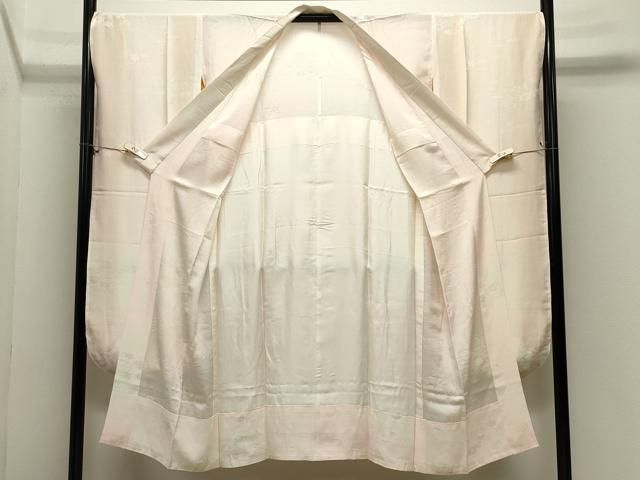 平和屋着物●豪華振袖・長襦袢セット　駒刺繍　御所車扇面花文　暈し染め　金彩　正絹　逸品　CABM5405gh