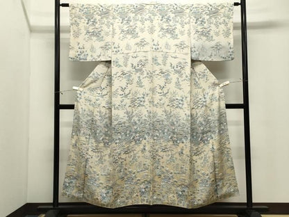 平和屋着物●訪問着　風景松竹梅文　暈し染め　正絹　逸品　CABM5406gh