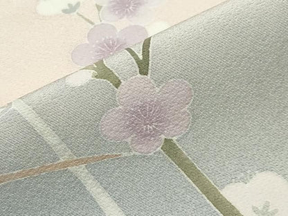 平和屋着物●訪問着　友禅　作家物　草花文　暈し染め　正絹　逸品　CABM5407gh