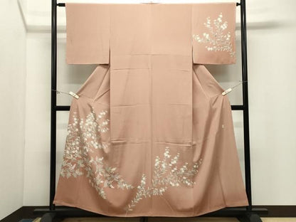 平和屋着物●訪問着　友禅　作家物　草花文　暈し染め　三越扱い　正絹　逸品　未使用　CABM5408gh
