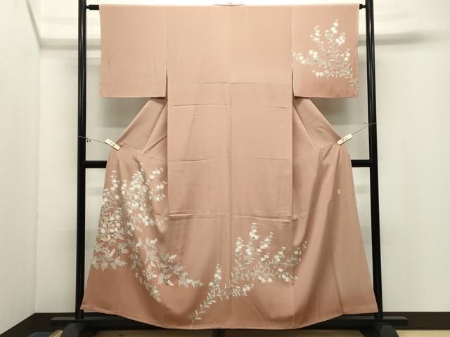 平和屋着物●訪問着　友禅　作家物　草花文　暈し染め　三越扱い　正絹　逸品　未使用　CABM5408gh