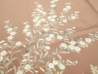 平和屋着物●訪問着　友禅　作家物　草花文　暈し染め　三越扱い　正絹　逸品　未使用　CABM5408gh