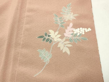 平和屋着物●訪問着　友禅　作家物　草花文　暈し染め　三越扱い　正絹　逸品　未使用　CABM5408gh