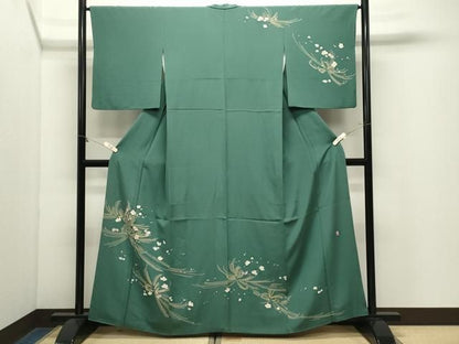 平和屋着物●訪問着　友禅　作家物　舞花文　正絹　逸品　CABM5410gh
