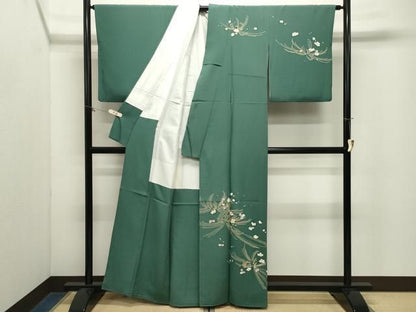 平和屋着物●訪問着　友禅　作家物　舞花文　正絹　逸品　CABM5410gh