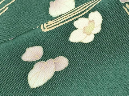 平和屋着物●訪問着　友禅　作家物　舞花文　正絹　逸品　CABM5410gh