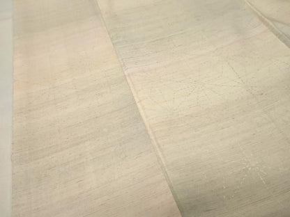 平和屋着物●紅花紬　米沢　麻の葉文様　正絹　逸品　CABM5432gh