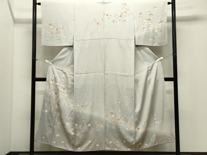 平和屋着物●訪問着　駒刺繍　橘松文　暈し染め　金彩　正絹　逸品　CABM5434gh