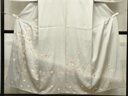 平和屋着物●訪問着　駒刺繍　橘松文　暈し染め　金彩　正絹　逸品　CABM5434gh