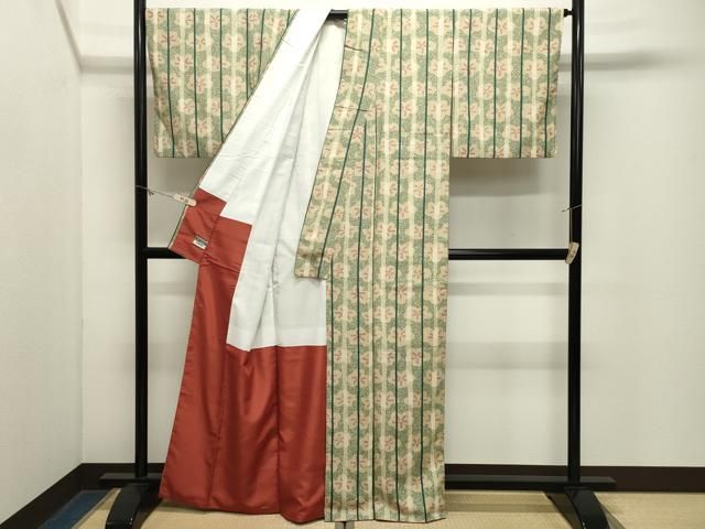 平和屋着物●世界的ファッションデザイナー　山本寛斎　kansaiブランド　小紋　舞梅間道　洗える着物　CABM5444gh