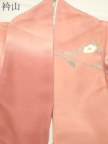 平和屋着物●訪問着　雪輪花蝶文　暈し染め　金彩　正絹　逸品　CABM5458gh