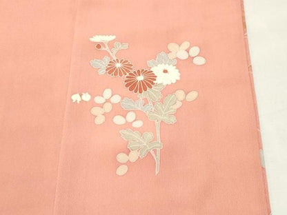 平和屋着物●訪問着　雪輪花蝶文　暈し染め　金彩　正絹　逸品　CABM5458gh