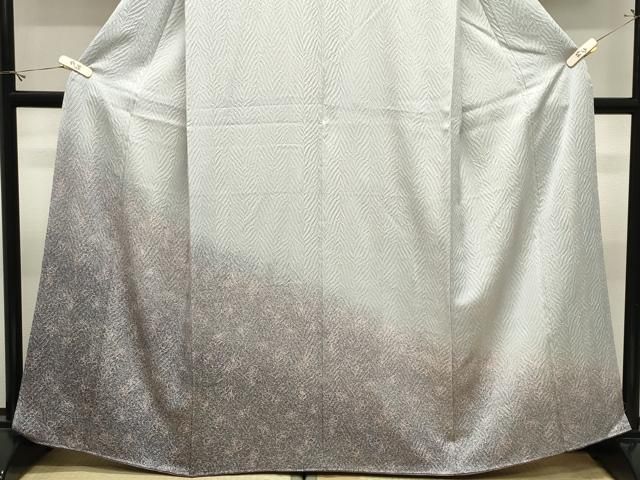 平和屋着物●名門　藤娘きぬたや・総絞り　杢目絞り　訪問着　舞花文　暈し染め　正絹　逸品　未使用　CABM5461gh
