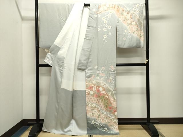 平和屋着物●訪問着　辻が花　絞り　暈し染め　金彩　やまと誂製　正絹　逸品　CABM5474gh