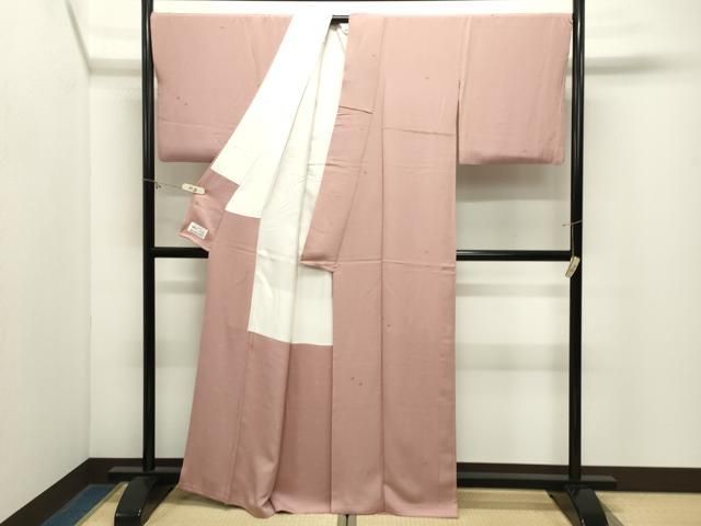 平和屋着物●本加賀友禅作家　梶山伸監修　小紋　舞花文　やまと誂製　正絹　逸品　CABM5478gh