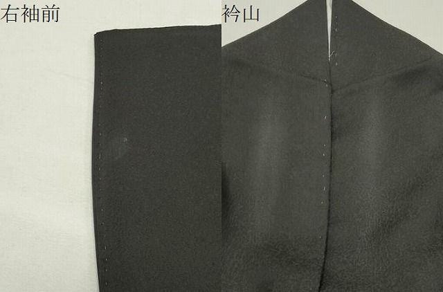 平和屋着物●訪問着　鴛鴦花文　蛍暈し　黒地　金彩　正絹　逸品　CABM5484gh