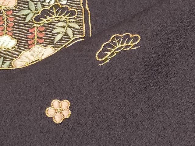 平和屋着物●訪問着　総刺繍　駒刺繍　几帳花文　正絹　逸品　CABM5488gh