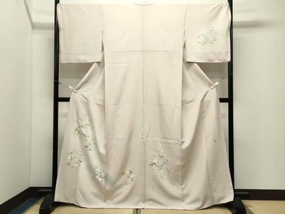 平和屋着物●訪問着　友禅　作家物　雪輪花丸文　正絹　逸品　CABM5490gh