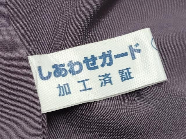平和屋着物●上質な小紋　草木文　黒地　正絹　逸品　CABM5498gh