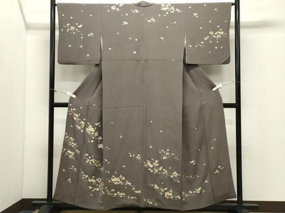 平和屋着物●訪問着　総刺繍　吹き寄せ文　金糸　鬼しぼ縮緬　正絹　逸品　CABM5499gh