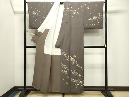 平和屋着物●訪問着　総刺繍　吹き寄せ文　金糸　鬼しぼ縮緬　正絹　逸品　CABM5499gh