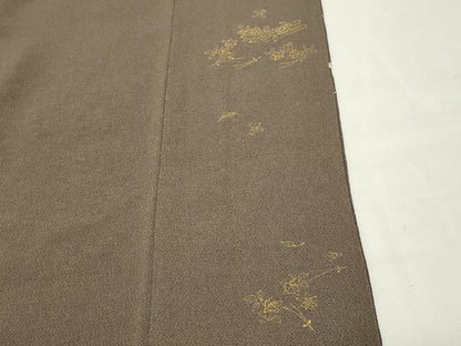 平和屋着物●訪問着　総刺繍　吹き寄せ文　金糸　鬼しぼ縮緬　正絹　逸品　CABM5499gh