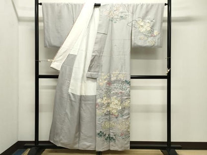 平和屋着物●中国三大刺繍　相良刺繍　総刺繍　訪問着　作家物　風景文　金銀糸　正絹　逸品　CABM5501gh