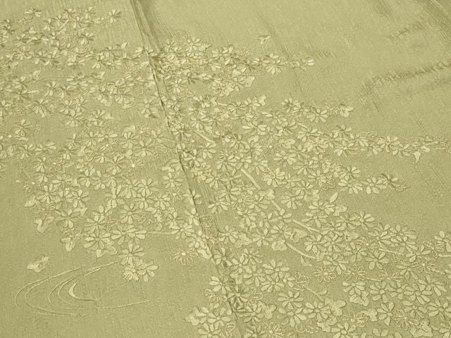 平和屋着物●訪問着　総刺繍　流水花文　金糸　ますいわ屋扱い　正絹　逸品　CABM5505gh