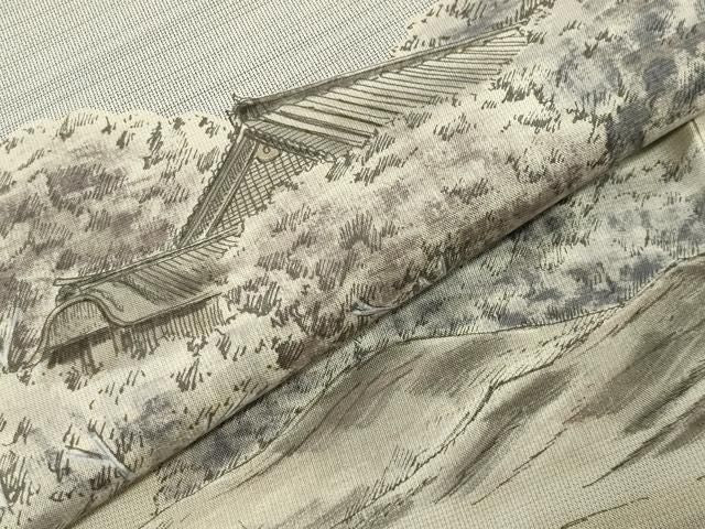 平和屋着物●本場縞大島紬　訪問着　作家物　哲学の路　正絹　逸品　CABM5509gh