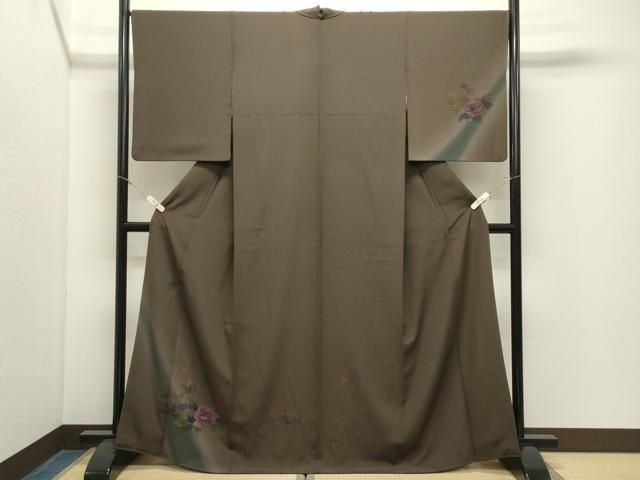 平和屋着物●訪問着　牡丹花文　暈し染め　金彩　健勝苑扱い　正絹　逸品　CABM5510gh