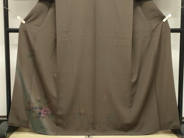 平和屋着物●訪問着　牡丹花文　暈し染め　金彩　健勝苑扱い　正絹　逸品　CABM5510gh