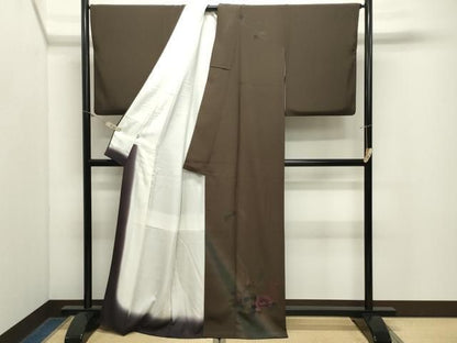 平和屋着物●訪問着　牡丹花文　暈し染め　金彩　健勝苑扱い　正絹　逸品　CABM5510gh