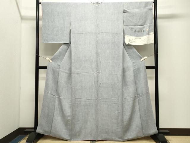 平和屋着物●上質な小紋　作家物　手染　本紗摺亀　霞文　鬼しぼ縮緬　反端付き　正絹　逸品　CABM5529gh