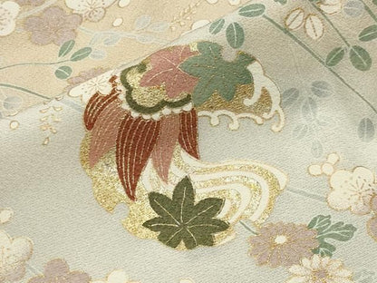 平和屋着物●訪問着　駒刺繍　雪輪重ね宝尽くし文　暈し染め　金彩　正絹　逸品　CABM5532gh